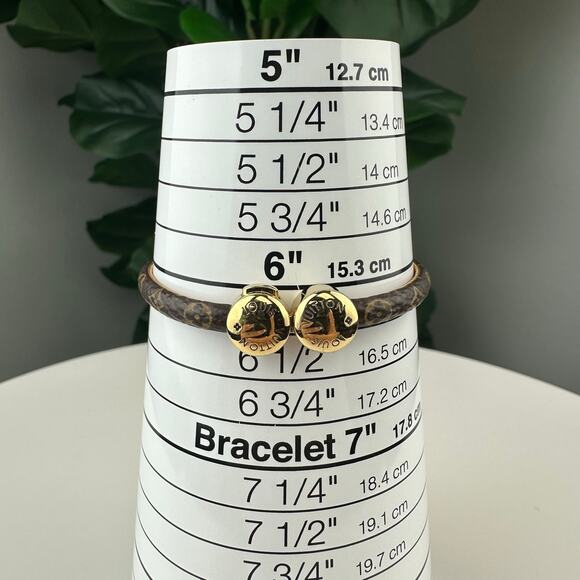 A210💎✨Authentic Louis Vuitton Historic Mini Monogram Bracelet Size 6 1/4" - Picture 3 of 3